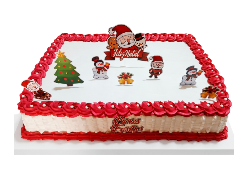 Bolo quadrado personalizado de 2 kg